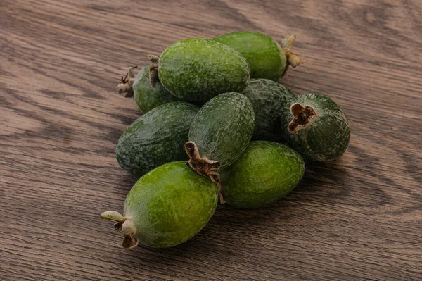 Fruta Tropical Verde Dulce Orgánica Feijoa — Foto de Stock