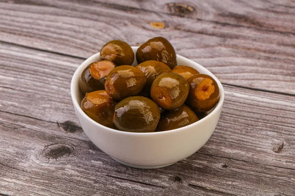 Marinierte Feijoa Früchte Der Schüssel — Stockfoto