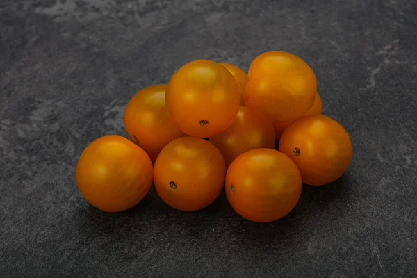 Fresco Giallo Gustoso Pomodoro Ciliegia Mucchio — Foto Stock