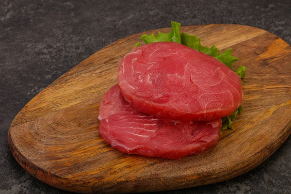 Bife Atum Cru Para Grelha — Fotografia de Stock