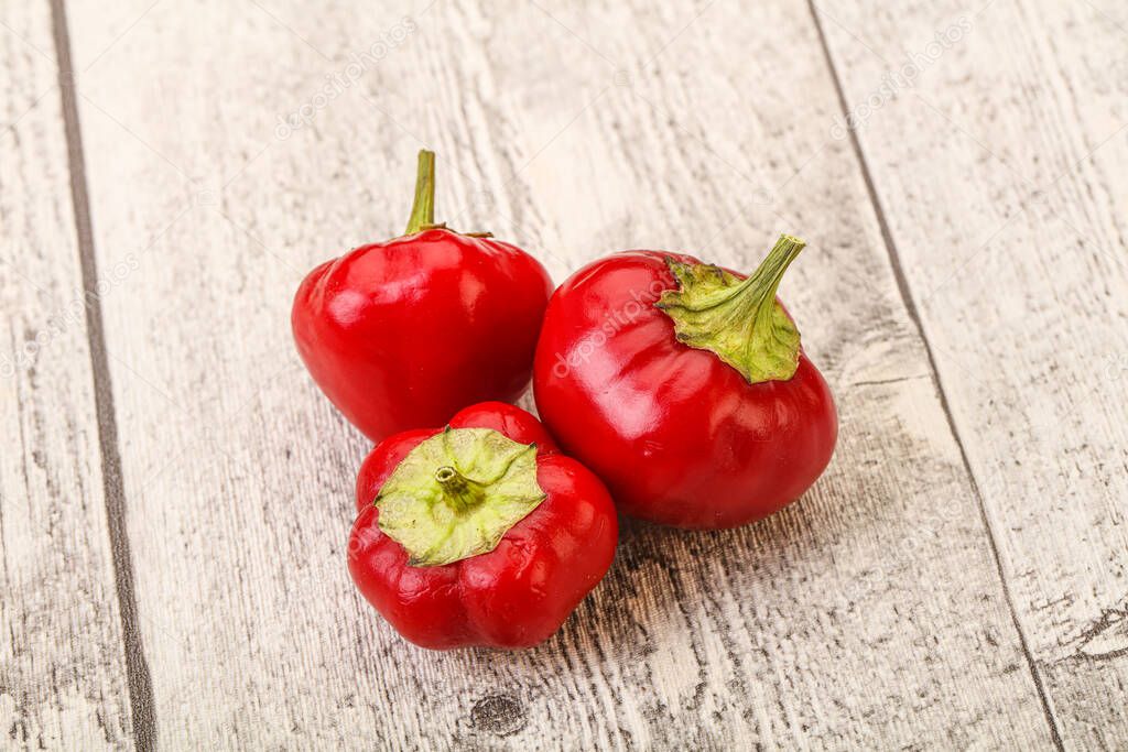 Red hot and spicy cherry pepper