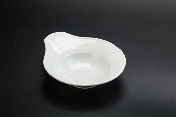 White Proclean Bowl Serving Black — Stock Photo, Image