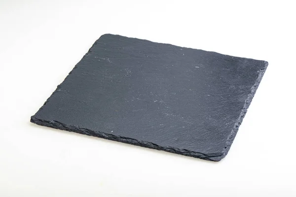 Tablero Piedra Negro Aislado Sobre Fondo Blanco —  Fotos de Stock