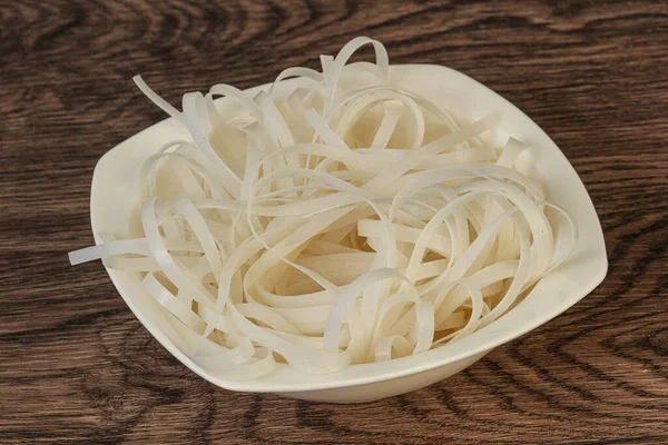 Macarrão Arroz Cozido Pronto Para Cozinhar — Fotografia de Stock