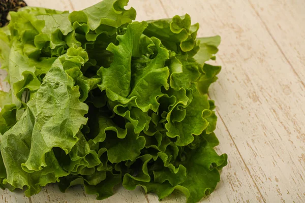 Cocina Vegana Lechuga Verde Ensalada Montón Hojas —  Fotos de Stock