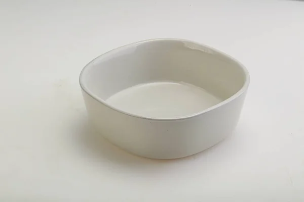 White Proclean Bowl Serving Isolated — Stock Photo, Image