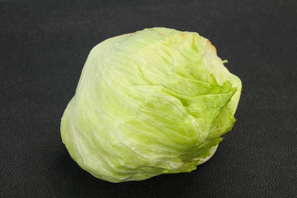 Fresh Ripe Green Iceberg Salad Ready Cooking — Stock Photo, Image