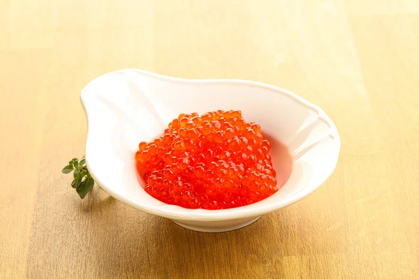 Caviar Rojo Ruso Tazón —  Fotos de Stock