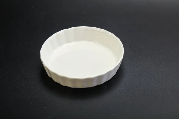 White Proclean Bowl Serving Black — Stock Photo, Image