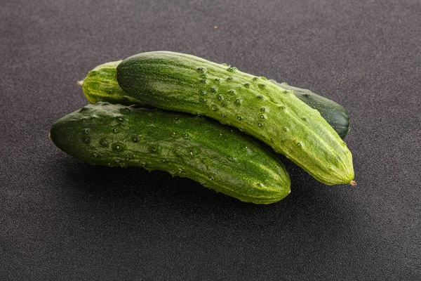 Fersh Juicy Green Cucumbers Heap Isolated — Stock Photo, Image