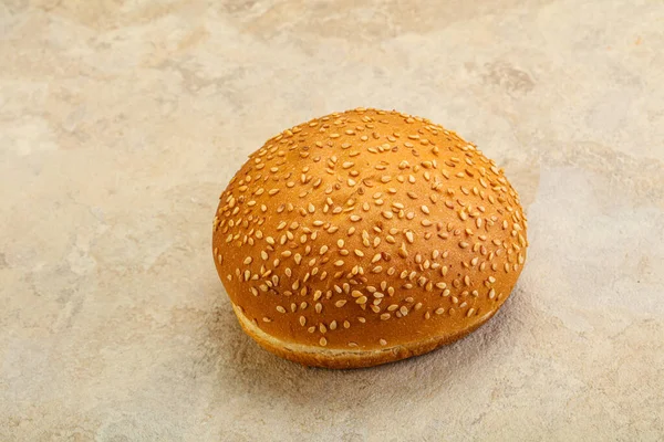 Fresh Burger Bun Sesame Seeds — Stock Photo, Image