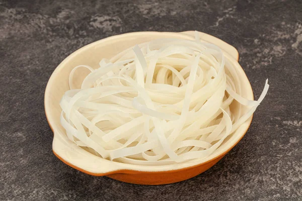 Macarrão Arroz Cozido Pronto Para Cozinhar — Fotografia de Stock