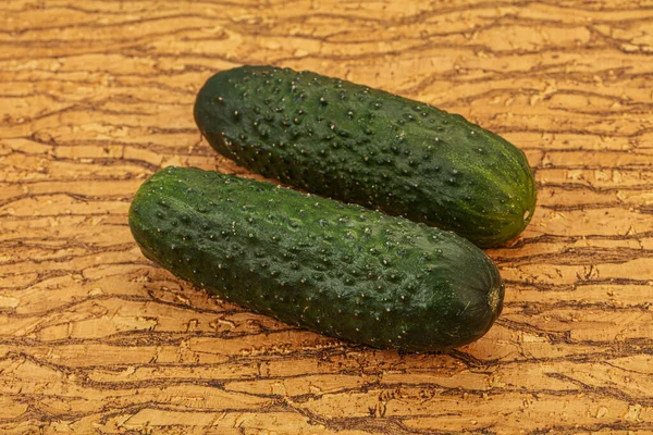 Green Fresh Two Cucumbers Background — Stock Photo, Image