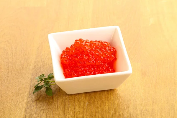 Caviar Vermelho Russo Tigela — Fotografia de Stock