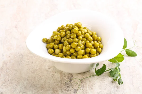 Guisantes Verdes Jóvenes Marinados Tazón —  Fotos de Stock