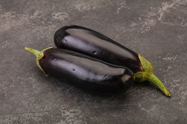 Two Ripe Raw Eggplant Isolated Cooking — Stock Photo, Image