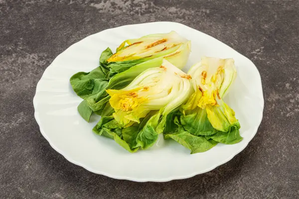 Cuisine Végétalienne Salade Bok Choy Grillée — Photo