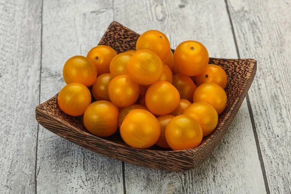 Fresco Amarillo Sabroso Tomate Cherry Montón — Foto de Stock