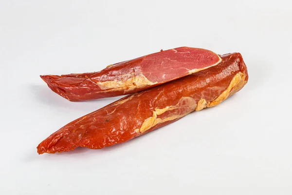 Delicosa Carne Cerdo Ahumada Para Aperitivo —  Fotos de Stock