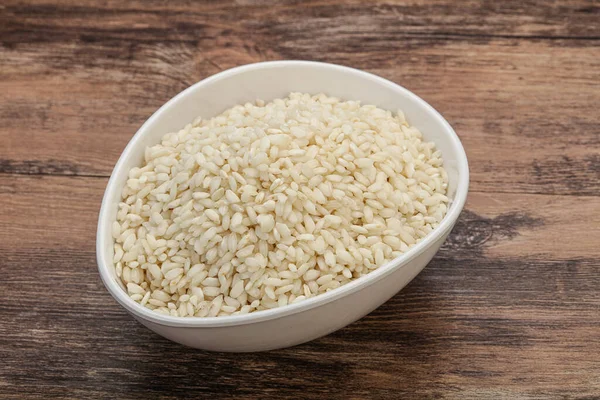 Arroz Arborio Italiano Cru Para Risotto — Fotografia de Stock