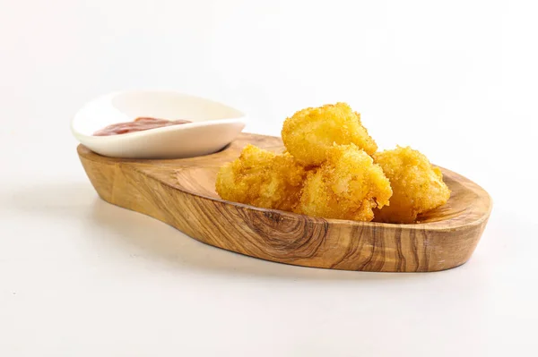 Tempura Tradicional Japonesa Con Vieira Salsa — Foto de Stock