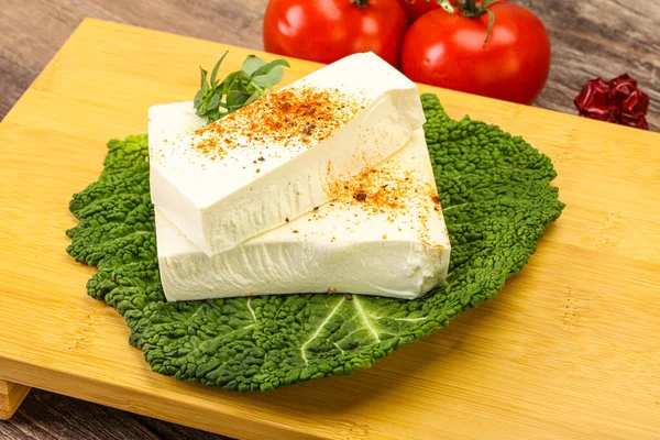 Feta Grecque Fromage Pâte Molle Pour Salade — Photo