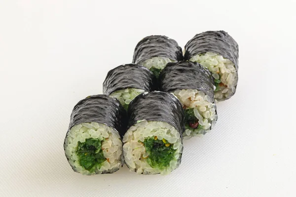 Japanse Traditionele Roll Maki Met Chuka — Stockfoto