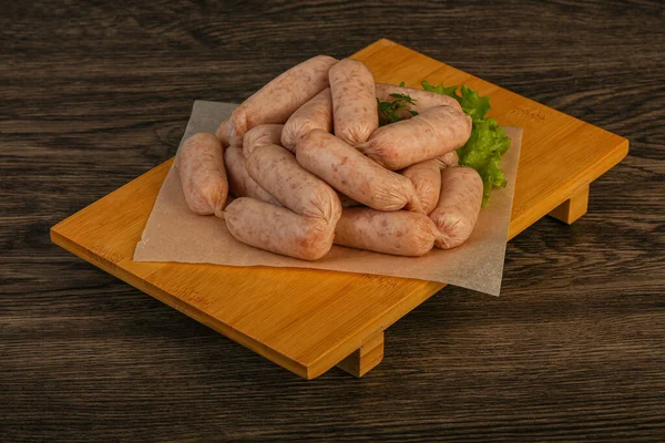 Raw Natural Chicken Baby Sausages Roast — Stock Photo, Image
