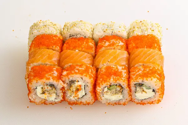Japanese Sushi Roll Set Fish — Stock Photo, Image