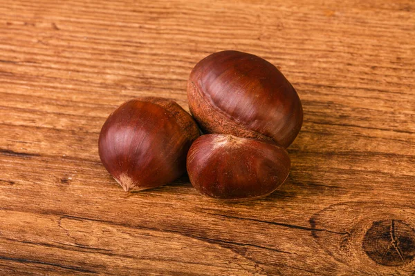 Biologische Natuurlijke Zoete Rauwe Kastanjehoop — Stockfoto