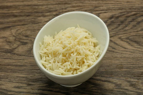 Steamed Indian Basmati Rice Bowl — Stock Photo, Image