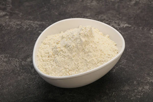 Wheat Flour Heap Bowl Cooking — Stock Photo, Image