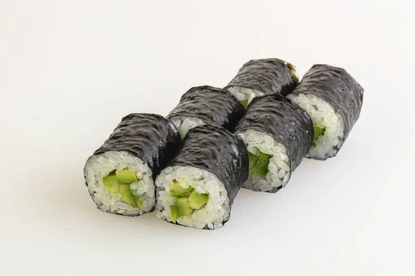 Japanse Traditionele Veganistische Roll Met Avocado — Stockfoto