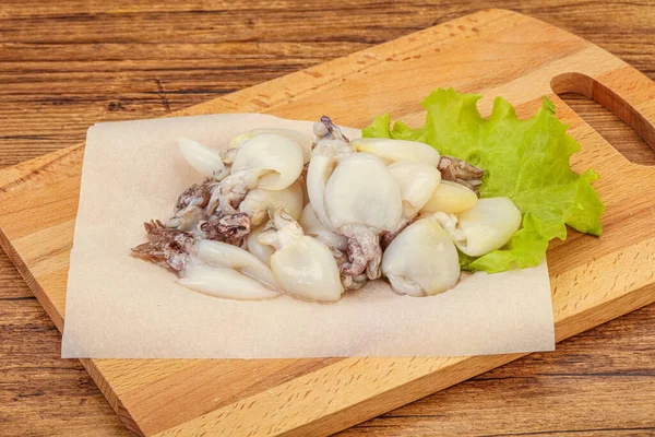 Raw Seafood Cuttlefish Cooking Board — Stock Photo, Image