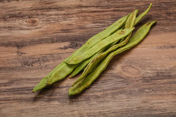 Veganistische Keuken Groene Bonenhoop Koken — Stockfoto