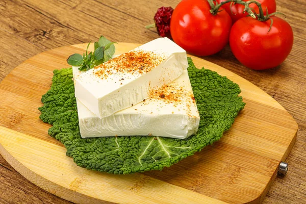 Queso Blando Griego Feta Para Ensalada —  Fotos de Stock