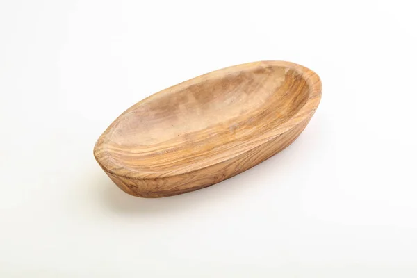 Wooden Empty Bowl Kitchen Isolated — Stock Photo, Image