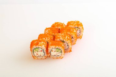 Yengeç surimi ve pilavlı geleneksel Japon dürümü.