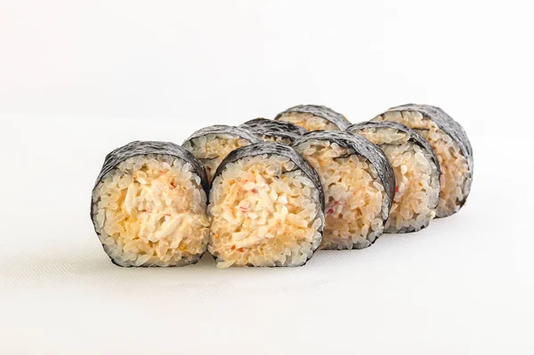 Japanese Traditional Roll Crab Surimi Rice — Stock Photo, Image