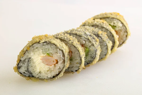 Japonská Kuchyně Tempura Rolka Rybami — Stock fotografie