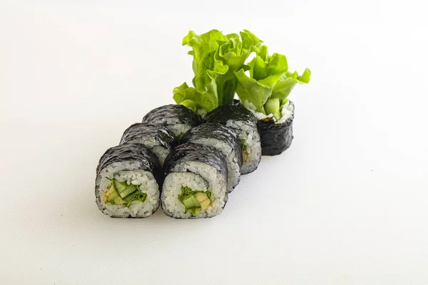 Japanse Traditionele Maki Met Komkommer Salade — Stockfoto