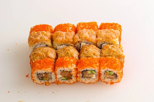 Set Sushi Rollo Japonés Con Pescado —  Fotos de Stock