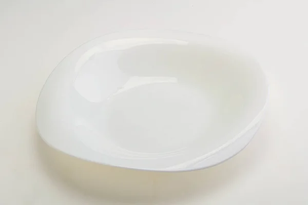 White Proclean Plate Serving Isolated — Stock Photo, Image