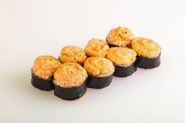 Balık ve soslu geleneksel Japon ekmeği.