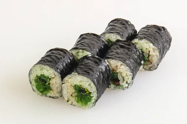 Japonés Tradicional Roll Maki Con Chuka — Foto de Stock