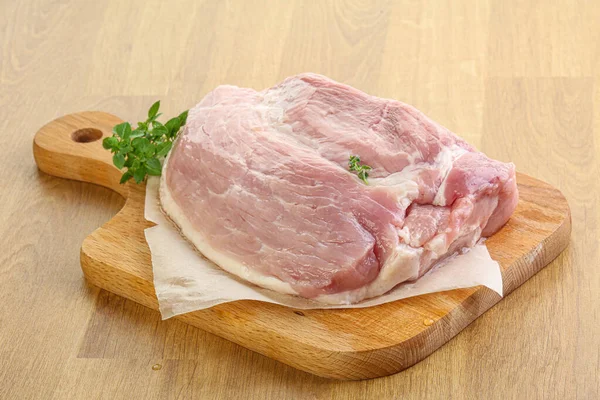 Pièce Viande Porc Crue Pour Cuisson — Photo