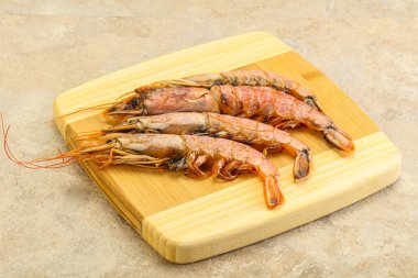 Lezzetli büyük Langoustine deniz ürünleri.