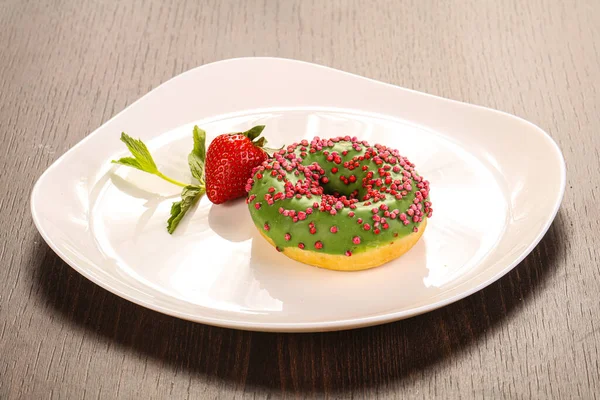 Dulce Esmalte Donut Cundy Con Chocolate — Foto de Stock