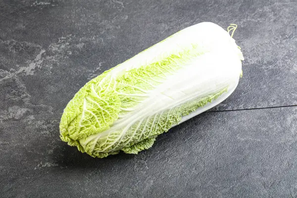 Raw Fresh Ripe Chinese Cabbage Cooking — Stock Photo, Image