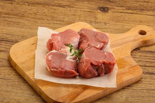 Filet Vom Rohen Schweinefleisch Zum Kochen — Stockfoto